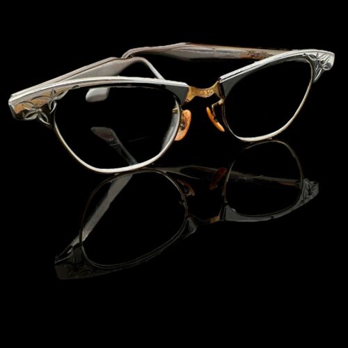 Vintage 50er-60er 12KGF American Optical Aluminium Katzenauge Bifokale Brille Rahmen - Bild 1 von 10