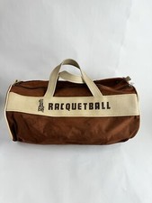 Vintage LEACH Racquetball Bag Racquet Racket Ball Brown Canvas