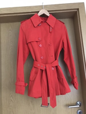 Trenchcoat, kurz Gr. 38 orange-rot ''feel thirty one'' *Trendfarbe 