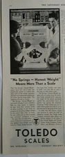 1931 Toledo scales no springs honest weight vintage General store grocer ad