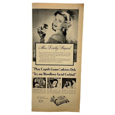 Woodbury Facial Soap Vintage Print Ad 40s Maury Paul New Orleans Debutante
