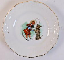 Vintage Buster Brown  Tige Ad Promo 5 3/4" Child's Tea Set Plate