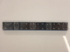 Slots and Railway 4 x 5g and 4 x 10g Galvanized Steel Adhesive Weights 