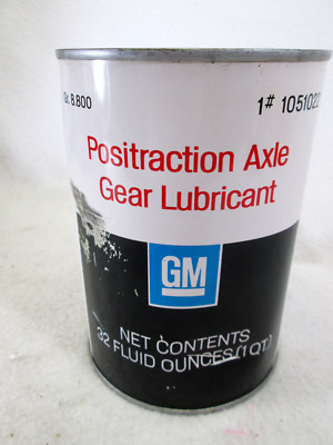 Vintage 1960's GM General Motors Positraction Axle Gear oil empty metal can