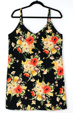 Sanctuary Floral Slip Dress Women’s M Black Boho Spaghetti Strap Summer Mini
