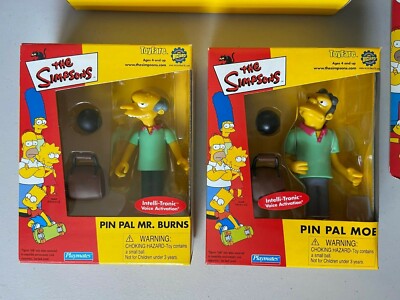 The Simpsons PIN PAL Figure Set & Bowl-A-Rama APU HOMER MOE MR