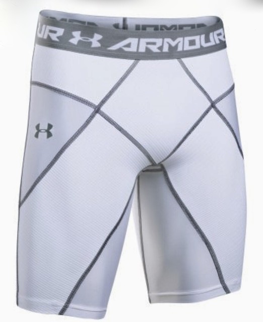 under armour compression shorts white