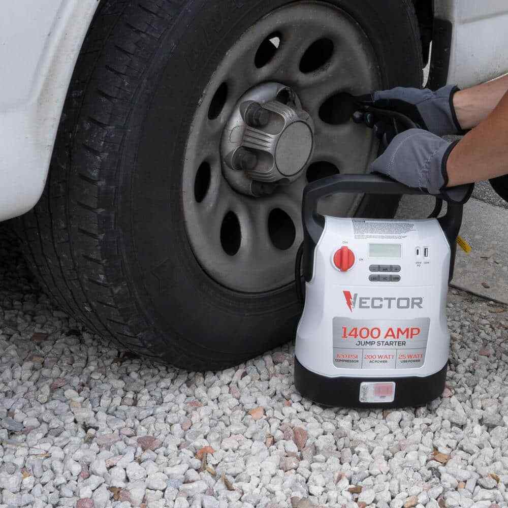 VECTOR 1400 Amp Jump Starter, Compressor, USB and AC Power