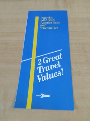 Broschüre - Amtrak All Aboard American Fares and $7 Return Fare - 1987
