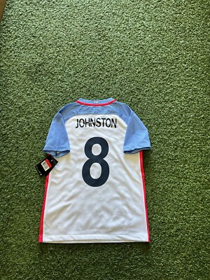 Nike USA Youth Home Jersey 16/17 Legend Johnston #8 - White/Blue