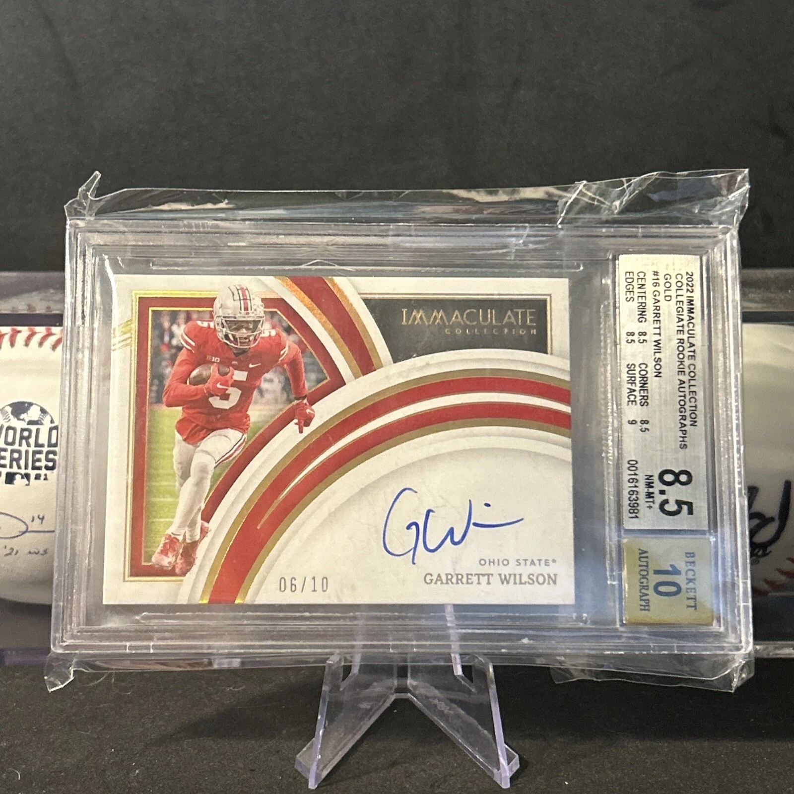 Garrett Wilson Panini Immaculate Collection Collegiate Rookie Autographs #RAGWI Gold