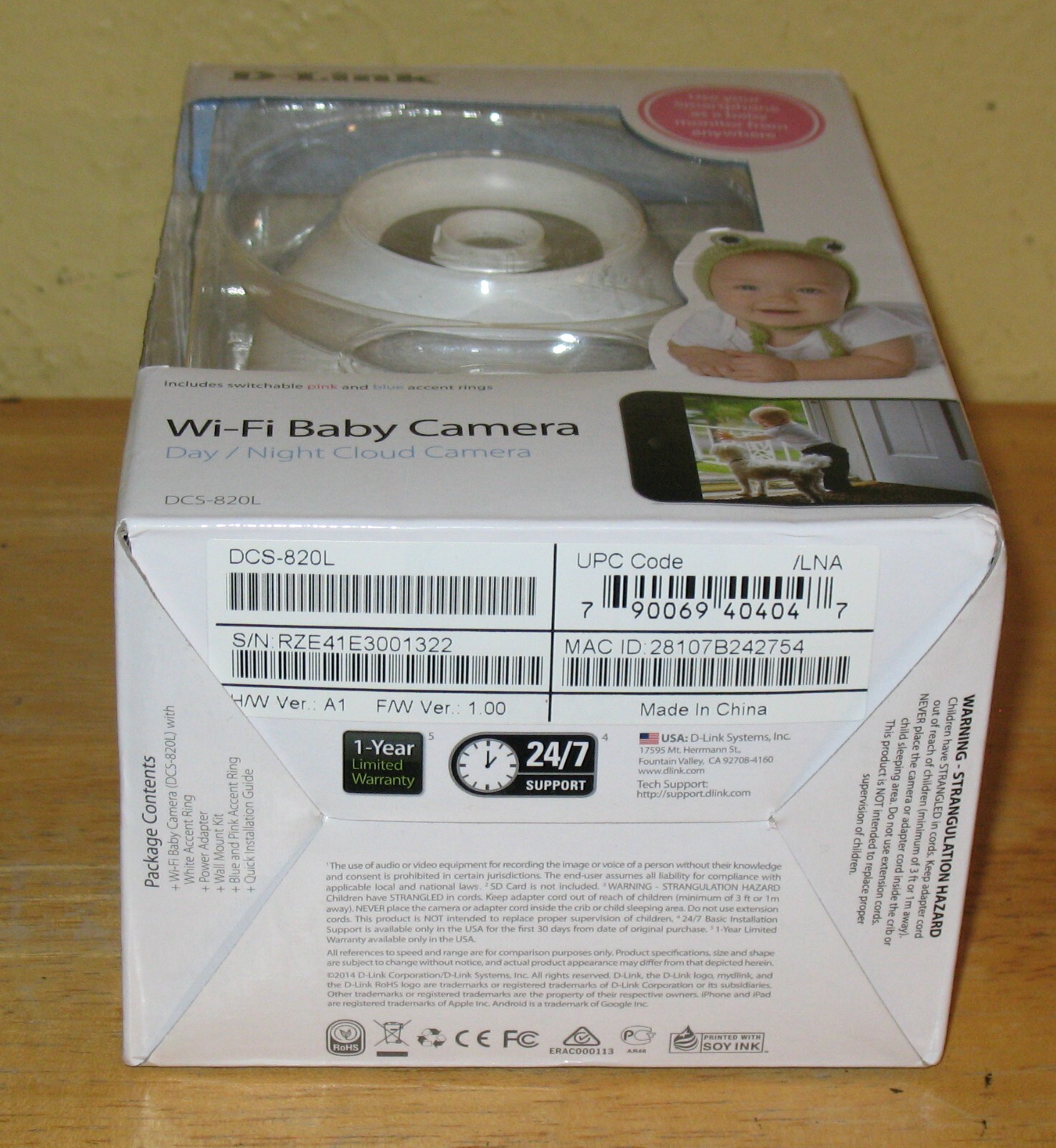 D-Link DCS-820L Wi-Fi Baby Camera Day/Night Cloud Camera NEW IN BOX