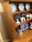 Vintage 1960s Solid Rock Maple Wood 2-Piece China Cabinet Hutch — photo 10