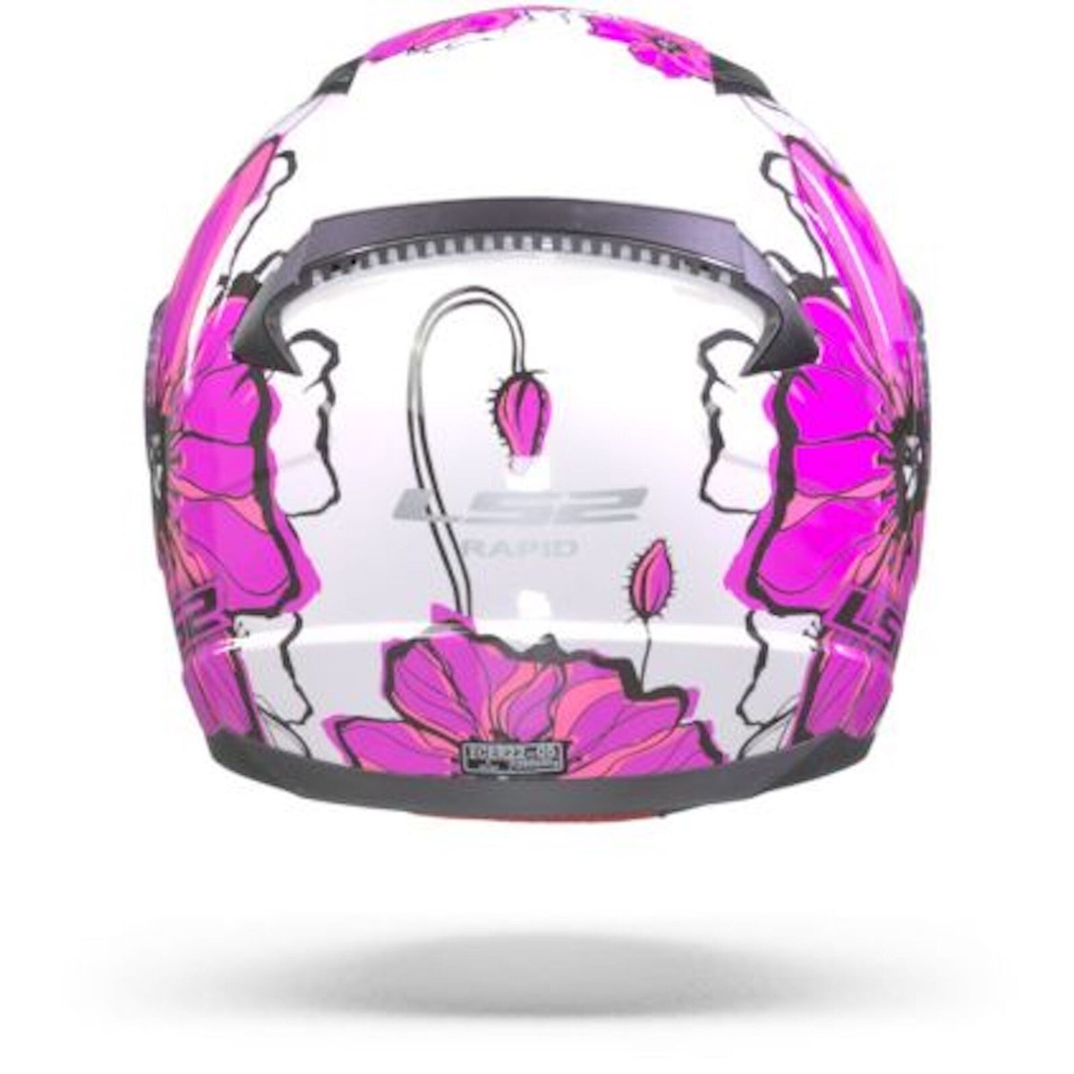 Casco Moto Integrale LS2 RAPID POPPIES Rosa - Taglia S