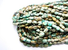 Natural Genuine Arizona Turquoise Pebble Nugget Chip Loose Gemstone Beads PGS347