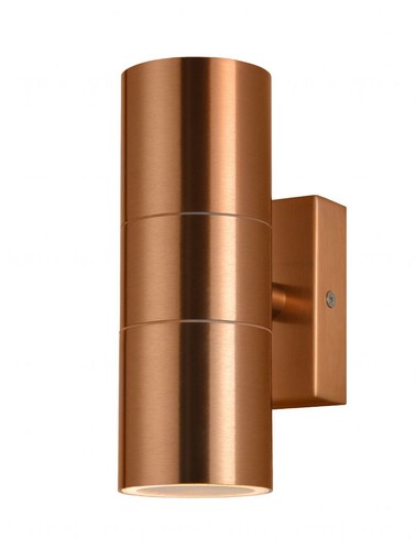 COPPER OUTDOOR UP & DOWN WALL LIGHT OUTDOOR GARDEN TWIN GU10 IP44 LED ...