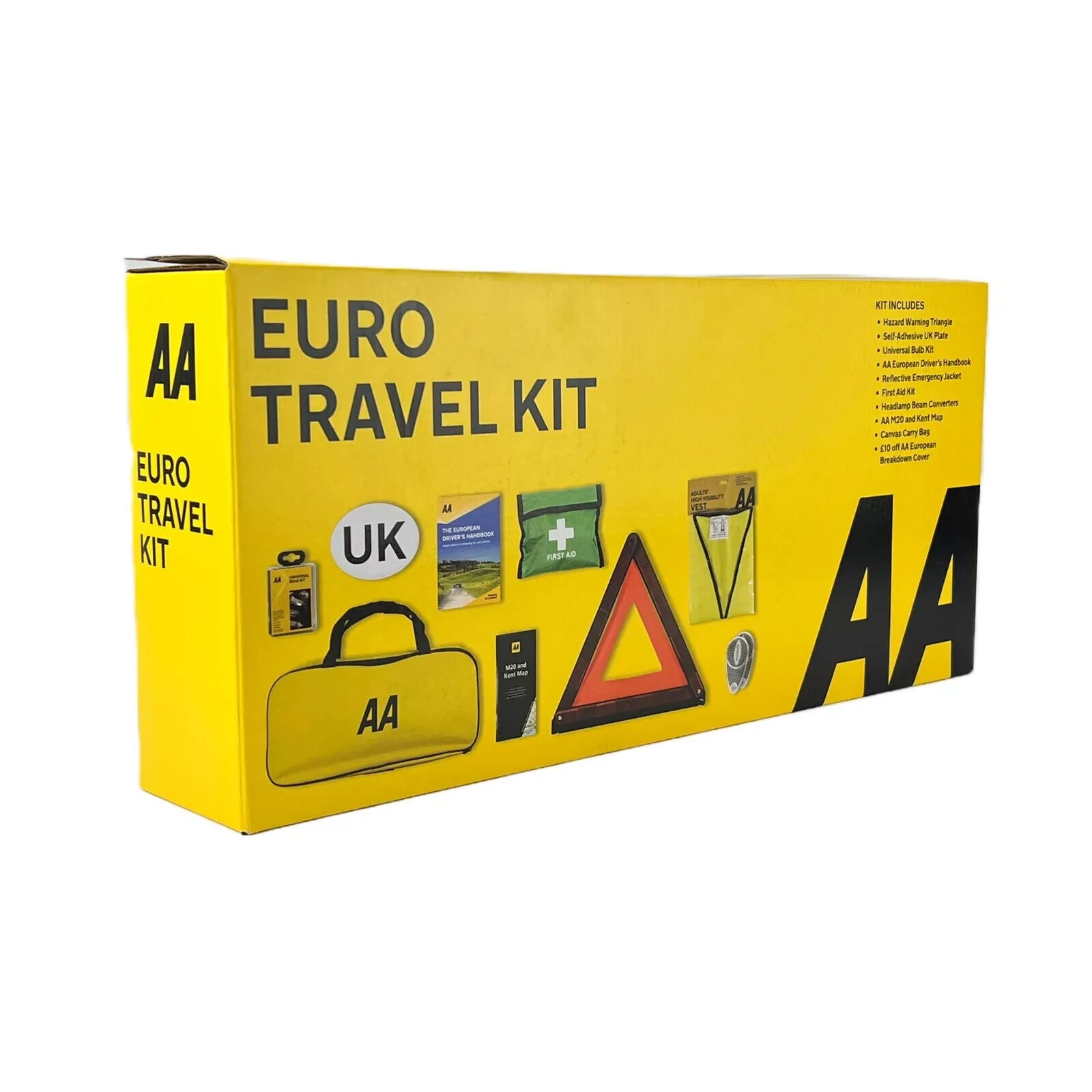 AA Euro Europe Travel Kit Car Van Driving Emergency New Ver France Spain Poland