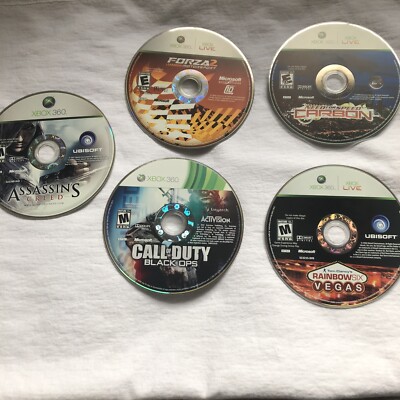 Xbox 360 Lot Of 5 Assassin Rainbow6 Black Opps Forza2 Need For Speed Tested