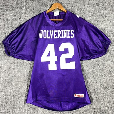 VINTAGE Riddell Football Jersey Youth Size Medium Purple