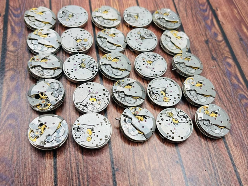 Vintage Uhrwerke Zahnradsatz 55 tlg rund 20mm Mechanismen Steampunk Teile - Bild 7 von 13