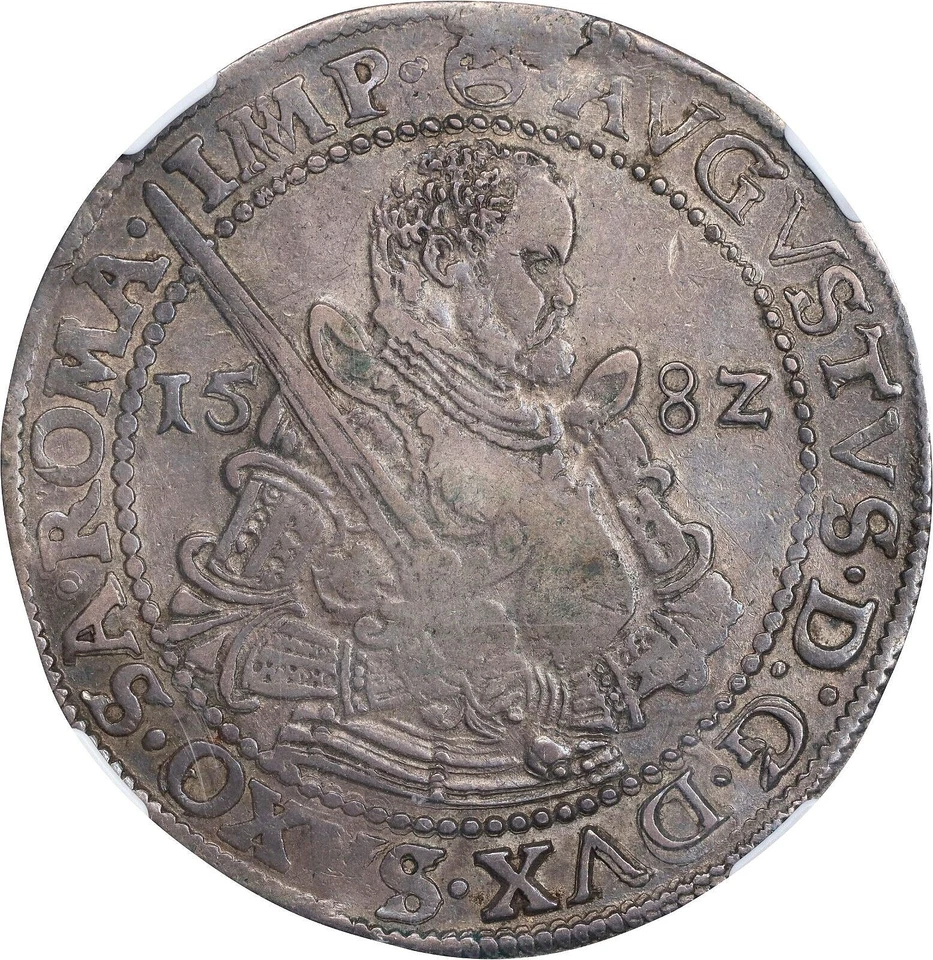 1582-HB SAXONY AUGUST I SILVER TALER DAV-9798 KM-MB-208 SCHNEE-722 NGC XF-45 - Image 2 of 4