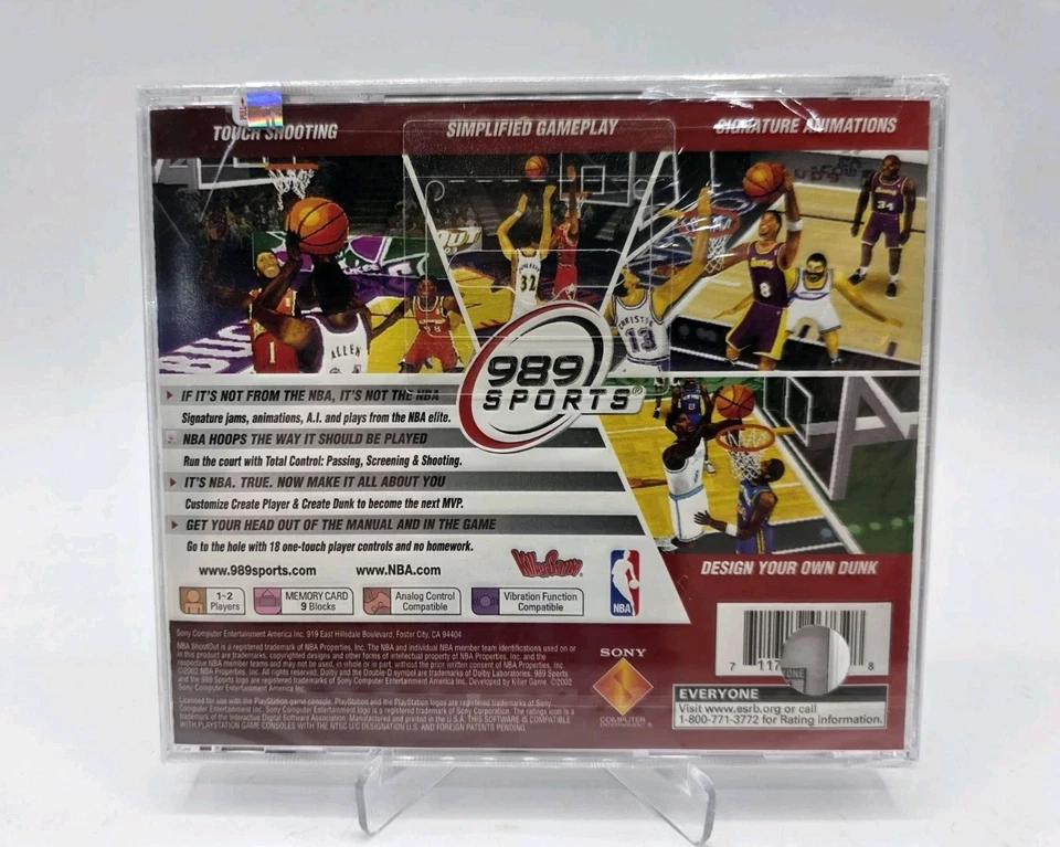 NBA ShootOut 2003 PlayStation PS1 New Sealed Rare Employee Copy Crack On Front - Image 2 of 4