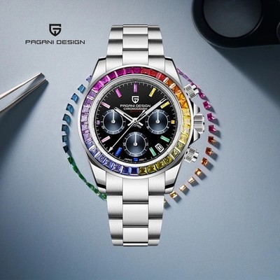 2026 PAGANI DESIGN PD-1644 Quarz Armbanduhr Herren Chronograph Japan VK63