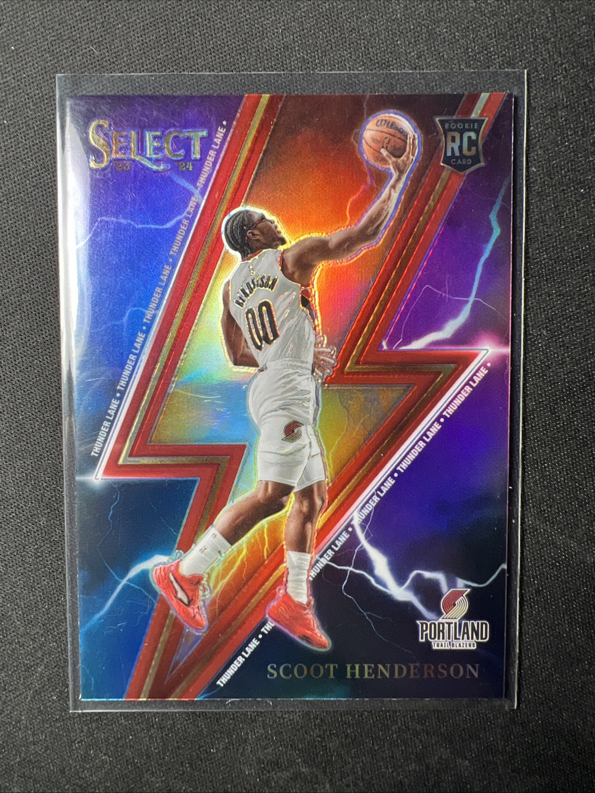 2023-24 Panini Select Thunder Lane Silver Prizm Scoot Henderson #15 Rookie RC