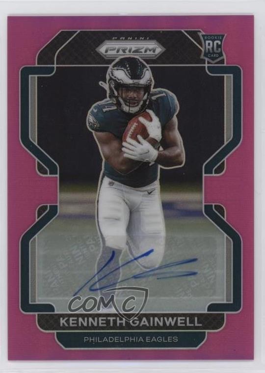 2021 Panini Prizm Pink Kenneth Gainwell #369 Rookie Auto RC 0m89
