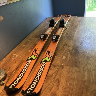 Rossignol Radical Jr Kids Race Skis 140 cm Used Orange With Bindings