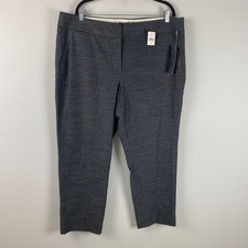 LOFT Ann Taylor Julie Ankle Pants Size 18 Gray Pockets Straight Leg