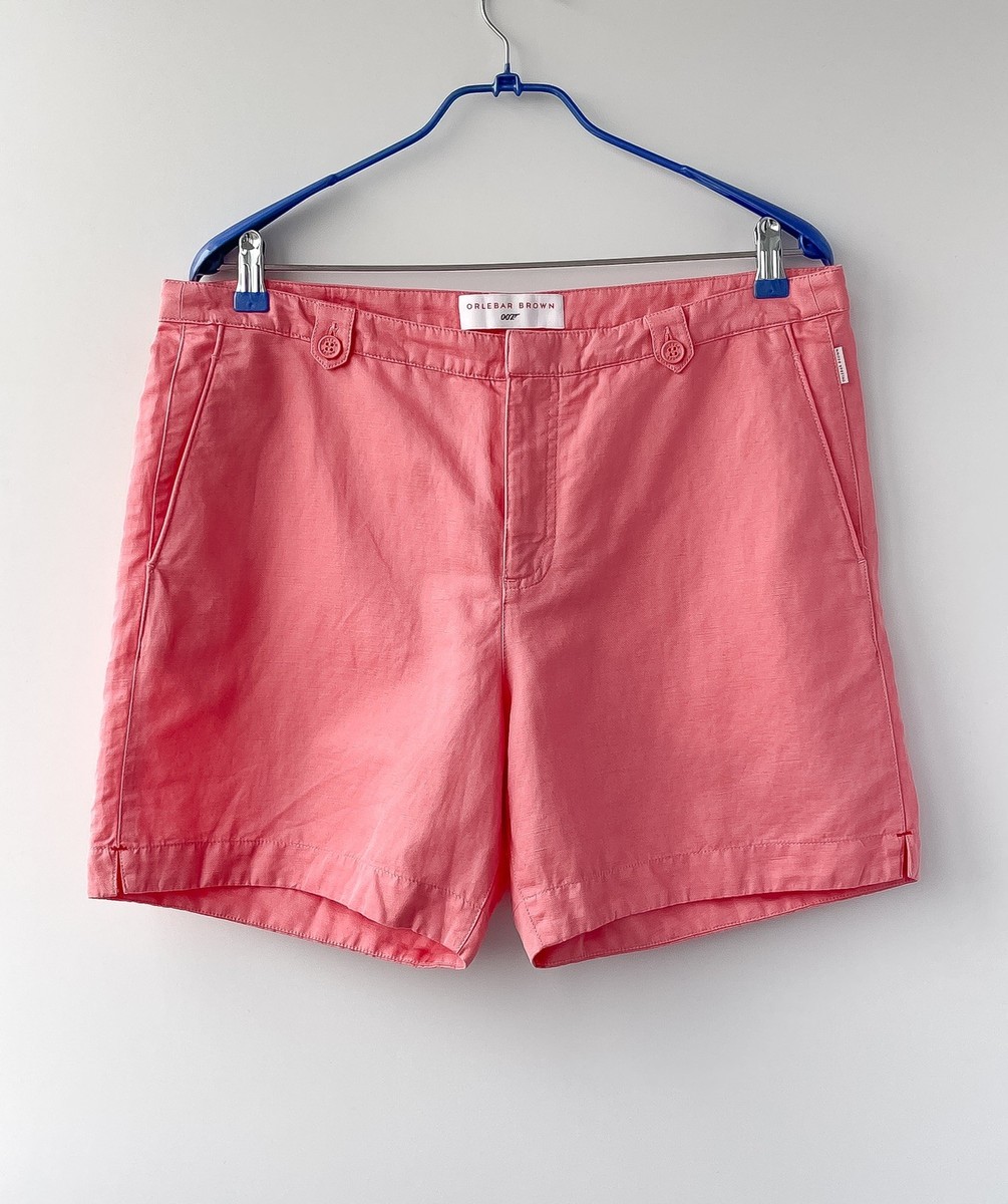 Orlebar Brown x 007 James Bond Thunderball Salmon Pink Linen