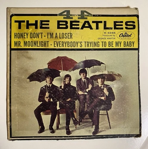 Beatles 4 By 4 EP R-5365 Picture Sleeve 1964 Capitol Honey Don’t I’m A Loser VG