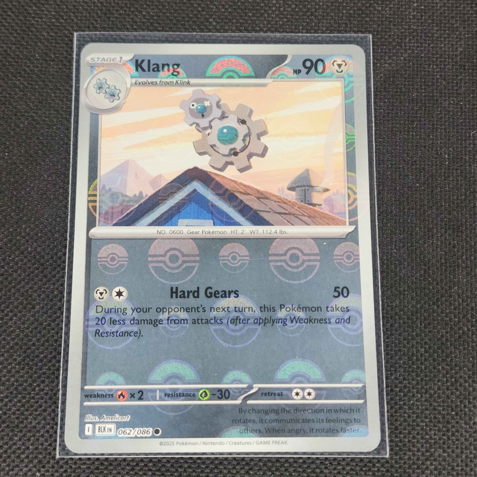 Klang - 062/086 - Pokeball Holo - Black Bolt - Pokemon Card - NM/M