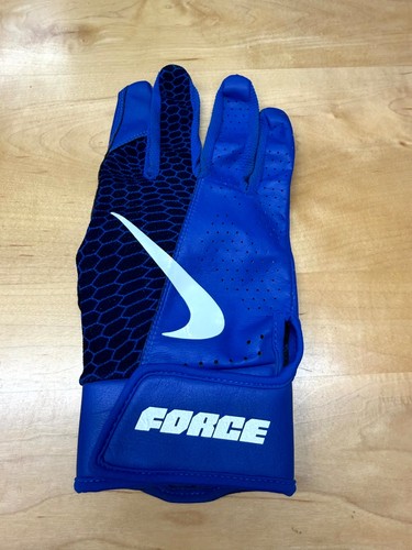 Nike Force Edge Right Hand Single Replacement Batting Glove Adult Sz XL Blue