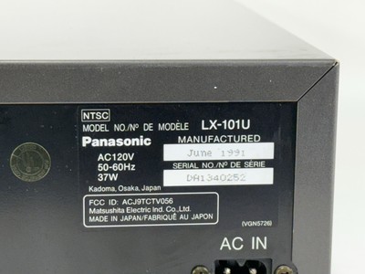 Panasonic LX-101 Multi Laser Disc / CD Player ~ No Remote / Not