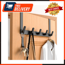 Over the Door Hooks Hanger Heavy Duty Rack for Winter Coat Fits 1 3/4 Doors...