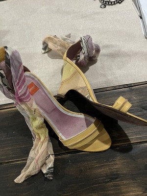 BOSS HUGO Heels Womens Pink Beige Leather Shoes  With Bed Tones  