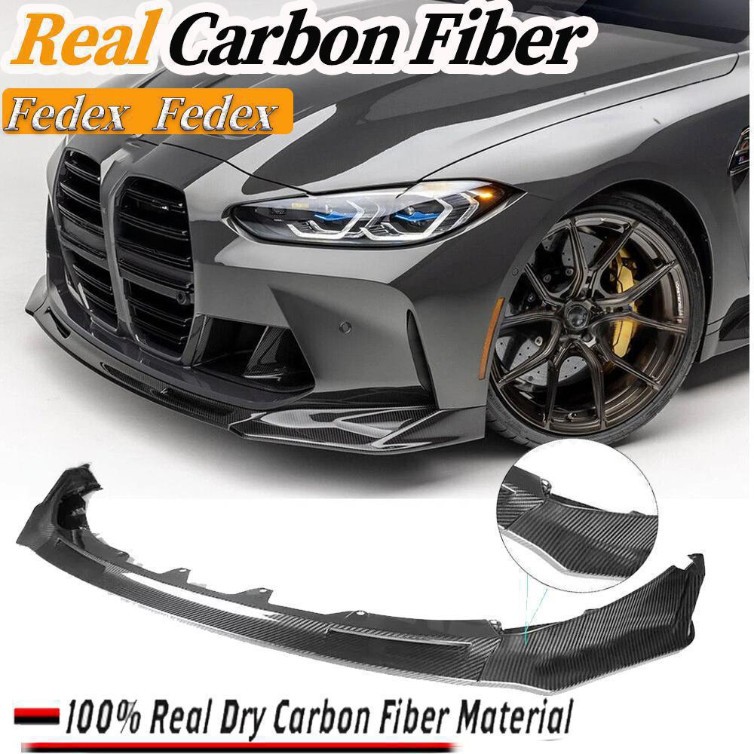 For 2021-2025 BMW G80 M3 G82 G83 M4 V Style Real Carbon Fiber Front Bumper Lip