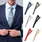 Mens Metal Silver Gold Tie Clip Holder Plain Clasp Skinny Tie Bars Pins Gift