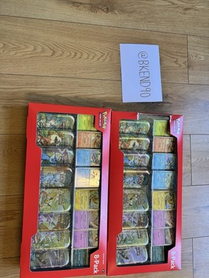 Pokemon Prismatic Evolutions 8 Mini-Tin Bundle sealed Costco x2