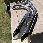 Harley Davidson Screamin’ Eagles Staggered Dual Exhaust Pipes Chrome Finish