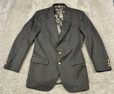 Vintage Arnold Palmer Executive Collection Blazer Men  s 40 L Gray Gold Buttons