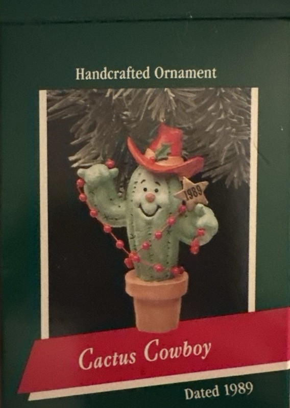 1989 Hallmark Keepsake Christmas Ornament Cactus Cowboy QX411-2 NIB