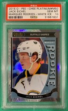 2015 Jack Eichel O-Pee-Chee Platinum White Ice #M50 Rookie RC PSA 10 #/199 POP 8