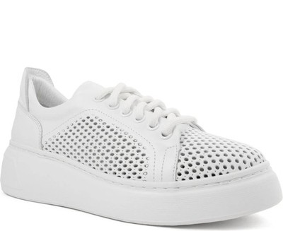 La Conte Damen Weiße Leder Sneaker Freizeit LAC6570-25104