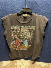 Vintage Iron Maiden Number of the Beast size Large  parking lot t shirt 1980’s!!