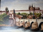 Vintage Painting Charles Bridge and Prague Castle Prague, Czech Republic — photo 2
