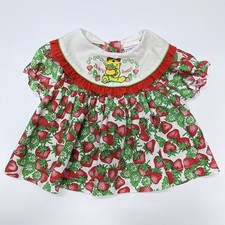 Vintage Catton Candy Beary Sweet Strawberries Baby Girl Dress 0-6M Philippines