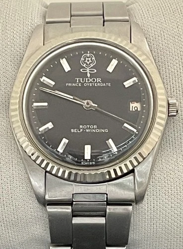 Tudor Prince Oyster date 7990/4 Big Rose Vintage Rolex Bracelet 34mm Mens Watch
